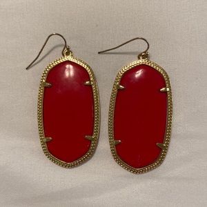 Kendra Scott Signature 2015 Bright Red Danielle Drop Earrings